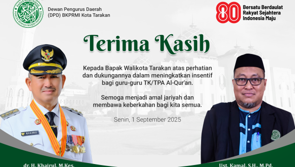 Launching Relaksasi Pajak Daerah 2025 dan Kenaikan Insentif Guru Ngaji, Kader, serta Ketua RT di Kota Tarakan